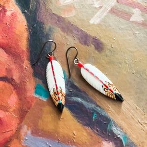 Handmade Feather Earrings